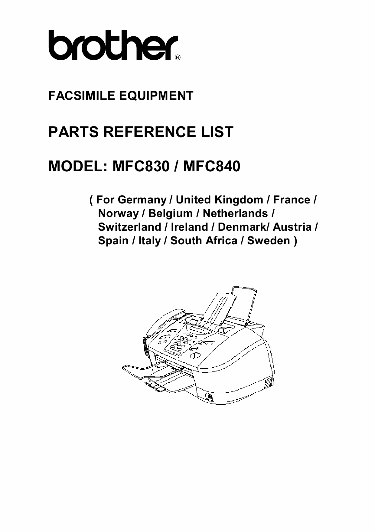 Brother MFC 830 840 Parts Reference-1